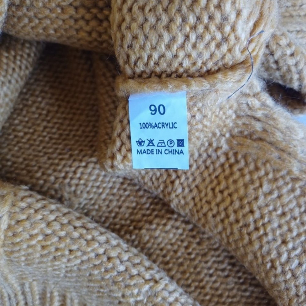 Infant Pom-Pom Cardigan Mustard - Picture 6 of 7